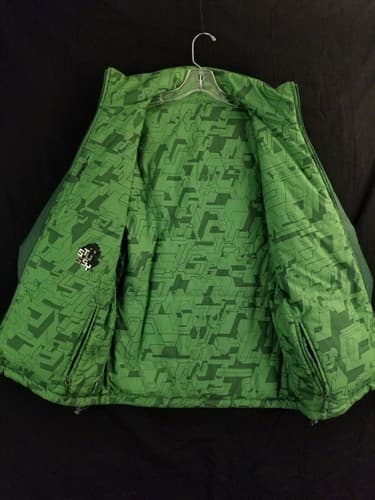VTG Stussy Reversible Puffer Jacket Quilted All Over Print Men S Coat Thermolite - Thumbnail 15