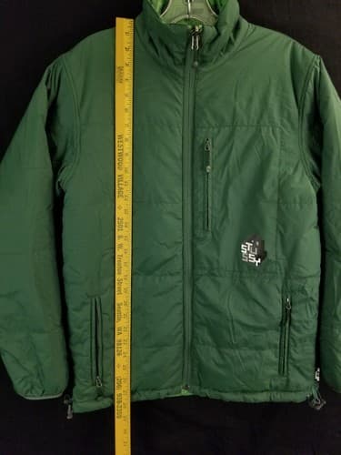 VTG Stussy Reversible Puffer Jacket Quilted All Over Print Men S Coat Thermolite - Thumbnail 16