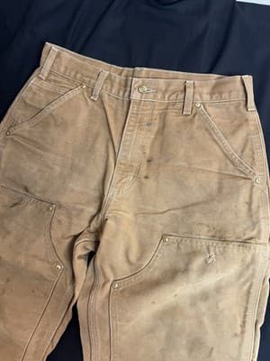 Carhartt B01 BRN Pants Mens 31x30 *30x29 Double Knee Duck Canvas Loose Fit USA - Thumbnail 2