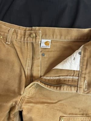 Carhartt B01 BRN Pants Mens 31x30 *30x29 Double Knee Duck Canvas Loose Fit USA - Thumbnail 6