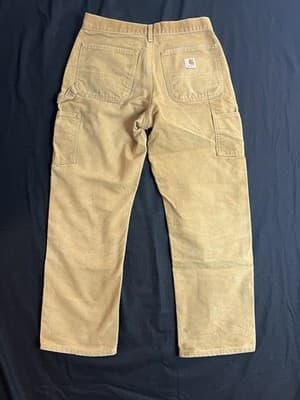 Carhartt B01 BRN Pants Mens 31x30 *30x29 Double Knee Duck Canvas Loose Fit USA - Thumbnail 9