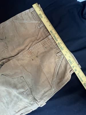 Carhartt B01 BRN Pants Mens 31x30 *30x29 Double Knee Duck Canvas Loose Fit USA - Thumbnail 10