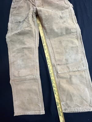 Carhartt B01 BRN Pants Mens 31x30 *30x29 Double Knee Duck Canvas Loose Fit USA - Thumbnail 11