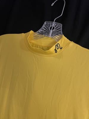 Malbon Golf Sunscape Compression Mock Neck Mens S Long Sleeve Yellow Reef Comber - Thumbnail 3