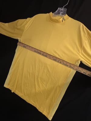Malbon Golf Sunscape Compression Mock Neck Mens S Long Sleeve Yellow Reef Comber - Thumbnail 6