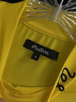 Malbon Golf Sunscape Compression Mock Neck Mens S Long Sleeve Yellow Reef Comber - Thumbnail 8