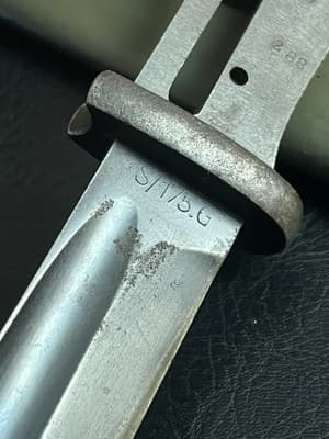 Vtg WWII German K98 Bayonet, S/175 G 1935 9042 f 288 a Army War Scabbard - Thumbnail 8
