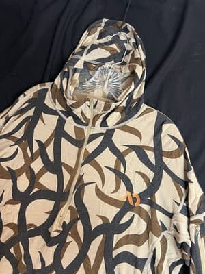 First Lite Chama Mid Weight Merino Wool Hoodie ASAT Camo 1/2 Zip Mens M *Shrunk* - Thumbnail 2