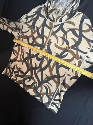 First Lite Chama Mid Weight Merino Wool Hoodie ASAT Camo 1/2 Zip Mens M *Shrunk* - Thumbnail 8
