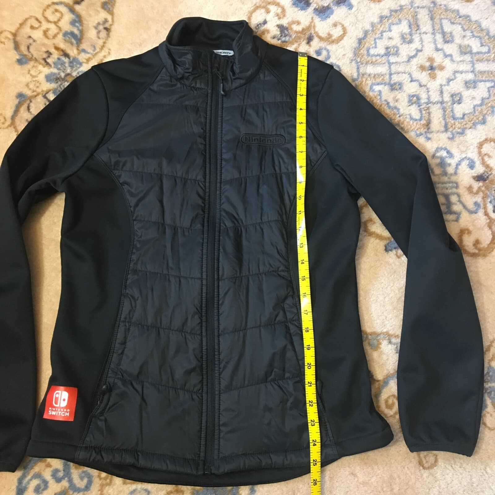 Nintendo Switch Women's M Employee Puffer Jacket Zip-Up Black Medium Puff Gamer - Thumbnail 5