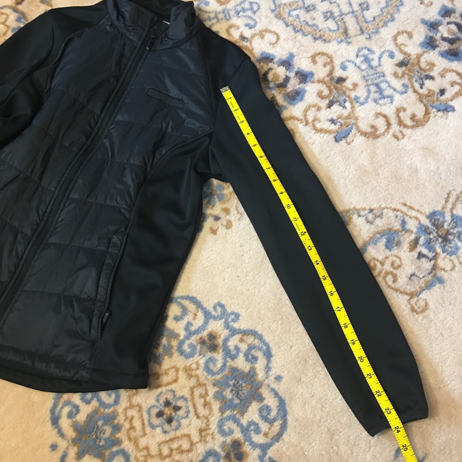 Nintendo Switch Women's M Employee Puffer Jacket Zip-Up Black Medium Puff Gamer - Thumbnail 7
