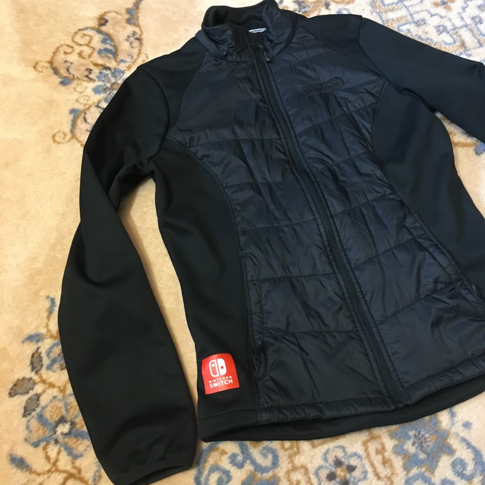 Nintendo Switch Women's M Employee Puffer Jacket Zip-Up Black Medium Puff Gamer - Thumbnail 12
