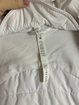 Lululemon Extra Mile Women's Quilted Jacket White Size 6 Puffer Coat Hooded - Thumbnail 6