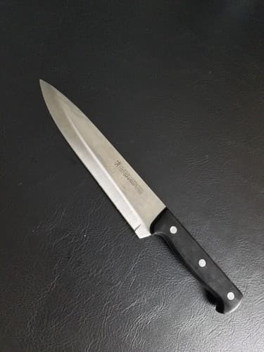 JA Henckels International Chefs Knife 8" Blade Eversharp Pro Black Handle - Image 1