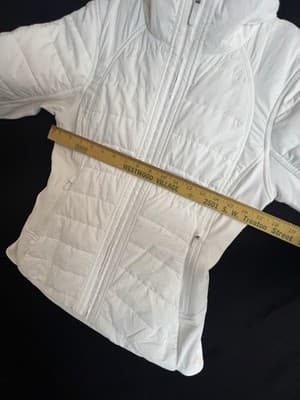 Lululemon Extra Mile Women's Quilted Jacket White Size 6 Puffer Coat Hooded - Thumbnail 10