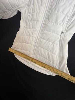 Lululemon Extra Mile Women's Quilted Jacket White Size 6 Puffer Coat Hooded - Thumbnail 11