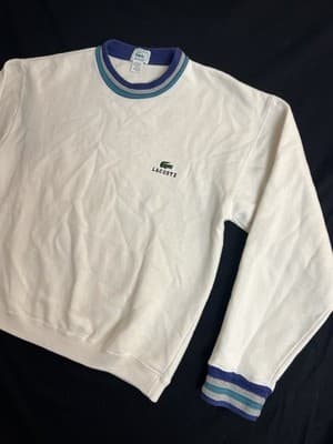 Vintage Izod Lacoste Men’s S Sweater USA 80s 90s Crew neck Pullover Sweatshirt - Thumbnail 2