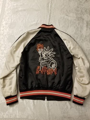 Coach X Keith Haring Love Liberty Jacket Small S Statue of Bomber Track Coat NYC - Image 1