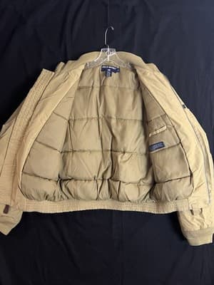 VTG 90s Polo Sport Ralph Lauren Size S Bomber Zip Up Goose Down Puffer Jacket - Thumbnail 5