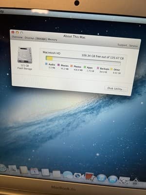 2012 Apple MacBook Air A1466 13" 1.8 GHz Intel Core i5 4 GB 1600 MHz Laptop - Thumbnail 19