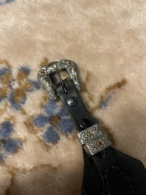 Vintage Handmade Embossed Ornate Leather Holster & Ammo Belt Leaves Brown Black - Thumbnail 11