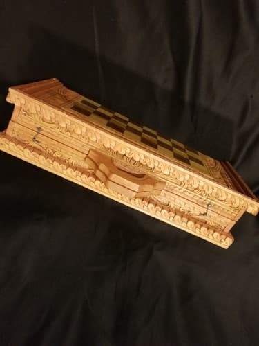 Hand Carved Wooden Aztec Chess Set w/ Checkers, Dice, Stand. Exotic Wood Mexican - Thumbnail 19