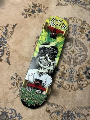 David Gravette Creature Hippie Skull Deck COMPLETE Skateboard Chris Adams Art - Image 1