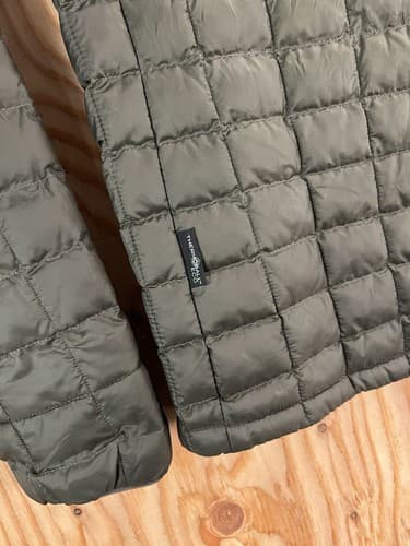 The North Face Mens S Thermoball Eco Hoodie Jacket Army Olive Green Puffer Coat - Thumbnail 10
