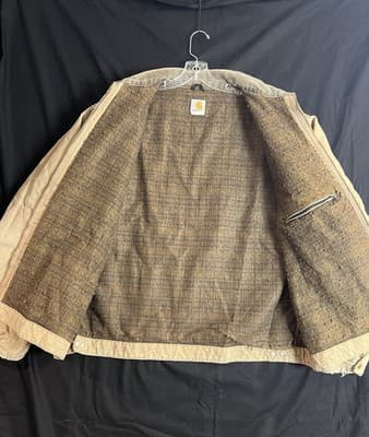 Vtg Carhartt Detroit J97 SDL Jacket Mens 3XL Saddle Brown Blanket Lined XXXL USA - Thumbnail 2