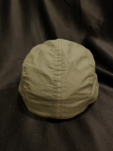 Vintage CC Filson M Long Bill Hat Fly Fishing Cap Green Lightweight w/ Leather - Thumbnail 3