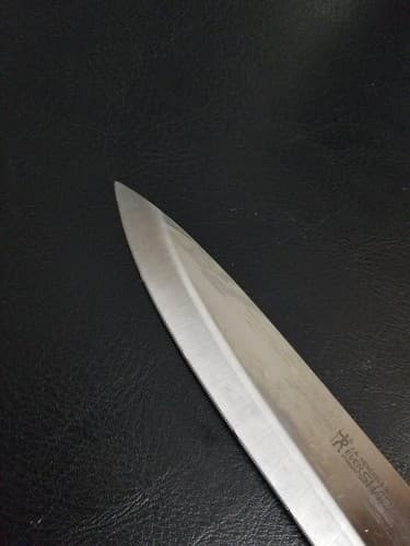 JA Henckels International Chefs Knife 8" Blade Eversharp Pro Black Handle - Thumbnail 4