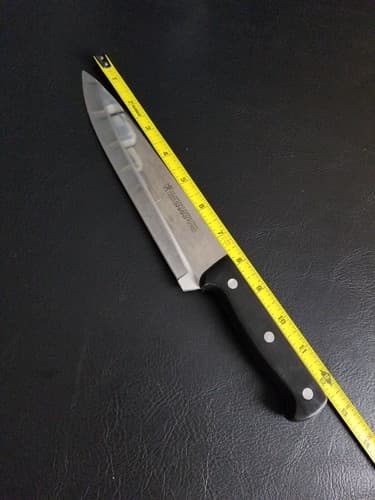JA Henckels International Chefs Knife 8" Blade Eversharp Pro Black Handle - Thumbnail 9