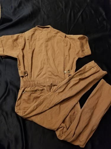 Vtg Jumpsuit Brown 38 Short USA Army Corps Engineers Coveralls R&R Uniform - Thumbnail 2