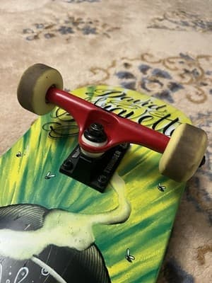 David Gravette Creature Hippie Skull Deck COMPLETE Skateboard Chris Adams Art - Thumbnail 4