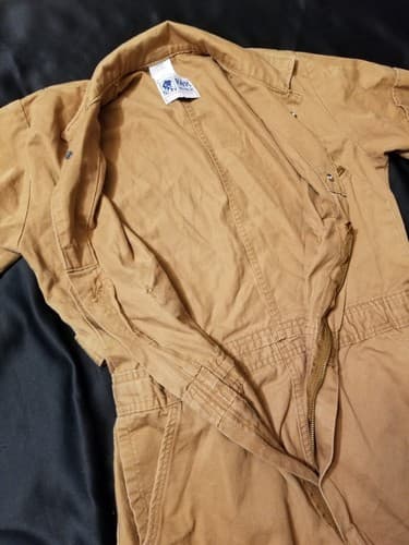 Vtg Jumpsuit Brown 38 Short USA Army Corps Engineers Coveralls R&R Uniform - Thumbnail 9
