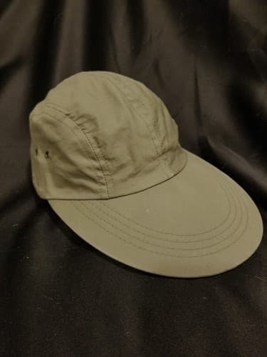 Vintage CC Filson M Long Bill Hat Fly Fishing Cap Green Lightweight w/ Leather - Thumbnail 5