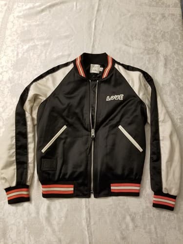Coach X Keith Haring Love Liberty Jacket Small S Statue of Bomber Track Coat NYC - Thumbnail 2