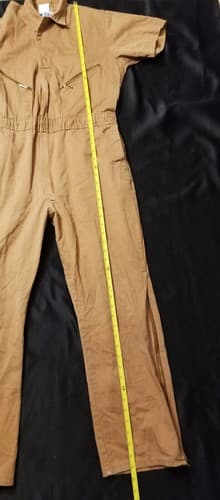 Vtg Jumpsuit Brown 38 Short USA Army Corps Engineers Coveralls R&R Uniform - Thumbnail 14