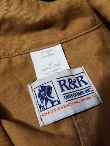 Vtg Jumpsuit Brown 38 Short USA Army Corps Engineers Coveralls R&R Uniform - Thumbnail 6