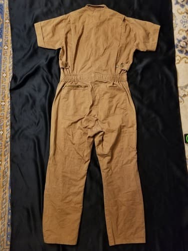 Vtg Jumpsuit Brown 38 Short USA Army Corps Engineers Coveralls R&R Uniform - Thumbnail 16