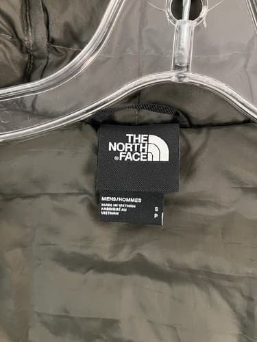 The North Face Mens S Thermoball Eco Hoodie Jacket Army Olive Green Puffer Coat - Thumbnail 5