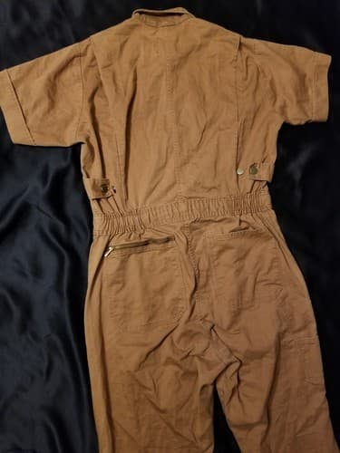Vtg Jumpsuit Brown 38 Short USA Army Corps Engineers Coveralls R&R Uniform - Thumbnail 17