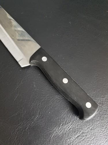 JA Henckels International Chefs Knife 8" Blade Eversharp Pro Black Handle - Thumbnail 2