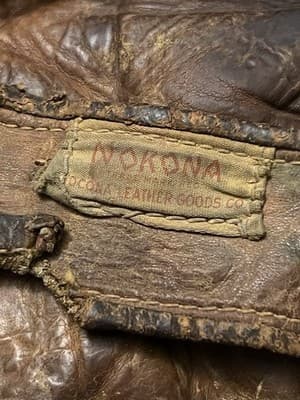 Vintage 1940s Nokona Baseball Glove Lace Web Leather Goods Co Mitt Antique - Thumbnail 3
