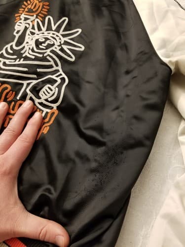 Coach X Keith Haring Love Liberty Jacket Small S Statue of Bomber Track Coat NYC - Thumbnail 12