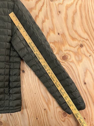 The North Face Mens S Thermoball Eco Hoodie Jacket Army Olive Green Puffer Coat - Thumbnail 14