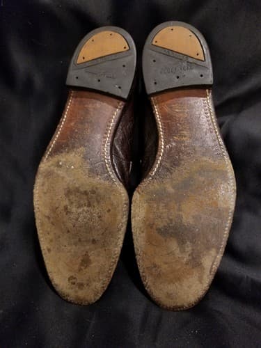 1980s LEE KEE Exotic Mens Shoes 10.5 Split Toe Tassel Ostrich Leg Loafers Vtg - Thumbnail 11