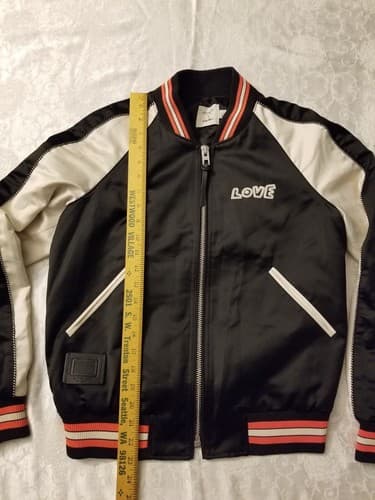 Coach X Keith Haring Love Liberty Jacket Small S Statue of Bomber Track Coat NYC - Thumbnail 14