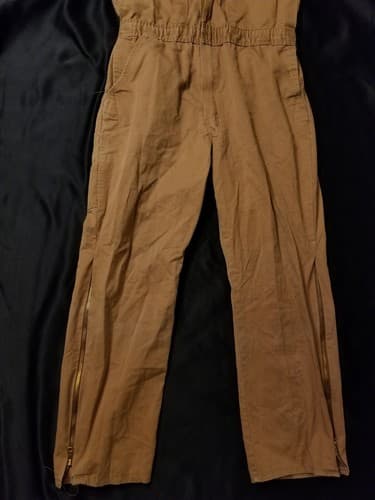 Vtg Jumpsuit Brown 38 Short USA Army Corps Engineers Coveralls R&R Uniform - Thumbnail 5
