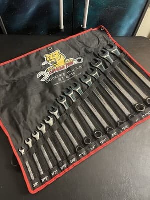 Cougar Pro Combination Wrench #E914 Complete Set 3/8” To 1 1/4” Full Polish SAE - Image 1